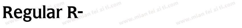 Regular R字体转换